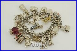 Heavy 88 grams Sterling Silver Charm Bracelet Super Condition NICE1