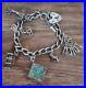 Heavy-Vintage-Chunky-Charm-Bracelet-Sterling-925-Silver-39-3-grams-8-Charms-01-cx