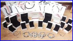 Huge bundle / job lot of Genuine Pandora silver charms, bracelets, boxes & bags