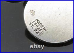ISRAEL 925 Sterling Silver Vintage Jewish Symbols Charm Bracelet BT8690