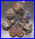 ITALIAN-STERLING-SILVER-CHARM-BRACELET-AND-EARRINGS-AGATE-ONYX-CARNELIAN-118g-01-gh