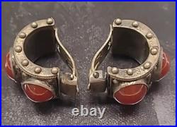 ITALIAN STERLING SILVER CHARM BRACELET AND EARRINGS AGATE ONYX CARNELIAN 118g ITALIAN STERLING SILVER CHARM BRACELET AND EARRINGS AGATE ONYX CARNELIAN 118g