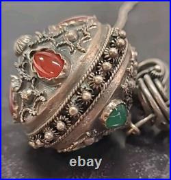 ITALIAN STERLING SILVER CHARM BRACELET AND EARRINGS AGATE ONYX CARNELIAN 118g ITALIAN STERLING SILVER CHARM BRACELET AND EARRINGS AGATE ONYX CARNELIAN 118g
