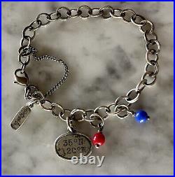 JAMES AVERY Sterling Silver Bracelet Two Bead Enhancers One Charm (35N 120W)
