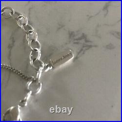 JAMES AVERY Sterling Silver Link Chain Bracelet Turtle Seahorse Shell Charms