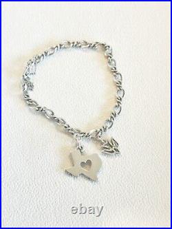 James Avery Charm Bracelet With 2 Charms Texas And Decending Dove