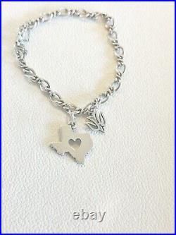 James Avery Charm Bracelet With 2 Charms Texas And Decending Dove