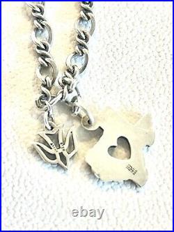 James Avery Charm Bracelet With 2 Charms Texas And Decending Dove