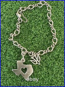 James Avery Charm Bracelet With 2 Charms Texas And Decending Dove