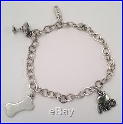 James Avery Sterling Silver 8.10 Charm Bracelet With 3 Charms