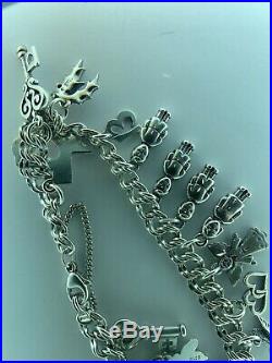 James Avery Sterling Silver Bracelet With 14 Charms