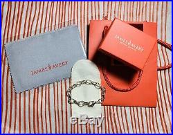 James Avery Sterling Silver Changeable Charm Bracelet 7 1/2 Inches