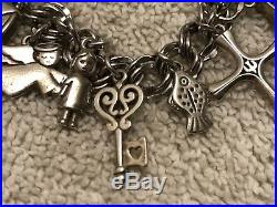 James Avery Sterling Silver Charm Bracelet 10 Charms Some Rare & Retired