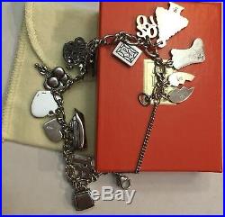 James Avery Sterling Silver Charm Bracelet With 15 Charms