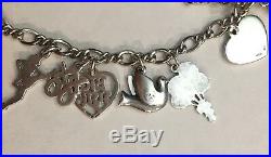 James Avery Sterling Silver Charm Bracelet With 15 Charms