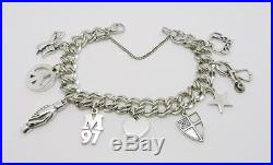 James Avery Sterling Silver Double Curve 7 With Nine Charms Bracelet Lb1464