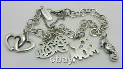 James Avery Sterling Silver Forged Link Bracelet With 4-charms Lb-c2246