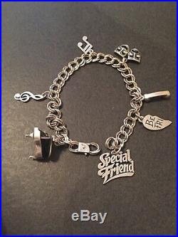 James Avery Sterling Silver Music Special Friend Charms Bracelet