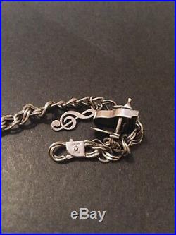 James Avery Sterling Silver Music Special Friend Charms Bracelet