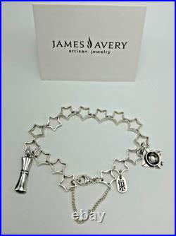 James Avery Sterling Silver Star Bracelet 7.5 w Graduation Cap & Diploma Charms James Avery Sterling Silver Star Bracelet 7.5 w Graduation Cap & Diploma Charms
