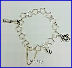 James Avery Sterling Silver Star Bracelet 7.5 w Graduation Cap & Diploma Charms James Avery Sterling Silver Star Bracelet 7.5 w Graduation Cap & Diploma Charms