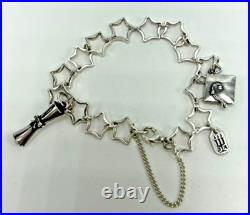 James Avery Sterling Silver Star Bracelet 7.5 w Graduation Cap & Diploma Charms James Avery Sterling Silver Star Bracelet 7.5 w Graduation Cap & Diploma Charms