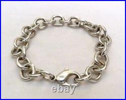 James Avery Sterling Silver Thick Chunky Rolo Link Charm Bracelet 7 5/8 Long