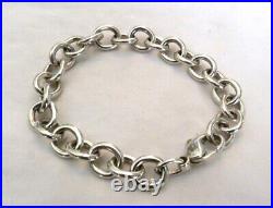 James Avery Sterling Silver Thick Chunky Rolo Link Charm Bracelet 7 5/8 Long