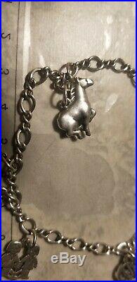 James Avery Sterling silver Medium Twist Charm Bracelet with 5 charms