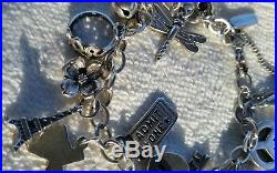 James avery sterling silver 925 charm bracelet 18 charms some retired