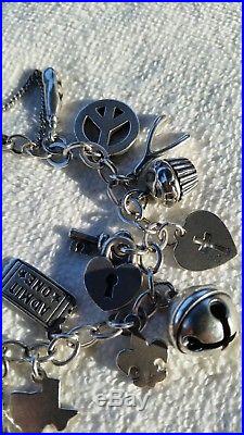 James avery sterling silver 925 charm bracelet 18 charms some retired