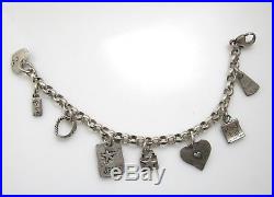 Jes Maharry Sterling Silver Charm Bracelet Be True Stand Tall Kiss Be Kind
