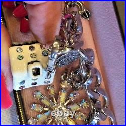 Juicy Couture Christmas Silver Tone Charm Bracelet W 6 Retired Charms