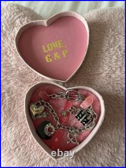 Juicy Couture Vintage Silver 5 Charm Bracelet, Y2K, VHTF, 2008, G&P Juicy, New Juicy Couture Vintage Silver 5 Charm Bracelet, Y2K, VHTF, 2008, G&P Juicy, New