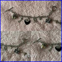 Juicy Couture Vintage Silver 5 Charm Bracelet, Y2K, VHTF, 2008, G&P Juicy, New Juicy Couture Vintage Silver 5 Charm Bracelet, Y2K, VHTF, 2008, G&P Juicy, New