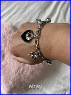 Juicy Couture Vintage Silver 5 Charm Bracelet, Y2K, VHTF, 2008, G&P Juicy, New Juicy Couture Vintage Silver 5 Charm Bracelet, Y2K, VHTF, 2008, G&P Juicy, New