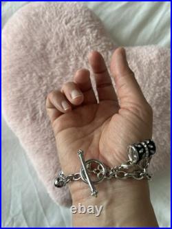 Juicy Couture Vintage Silver 5 Charm Bracelet, Y2K, VHTF, 2008, G&P Juicy, New Juicy Couture Vintage Silver 5 Charm Bracelet, Y2K, VHTF, 2008, G&P Juicy, New