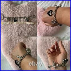 Juicy Couture Vintage Silver 5 Charm Bracelet, Y2K, VHTF, 2008, G&P Juicy, New Juicy Couture Vintage Silver 5 Charm Bracelet, Y2K, VHTF, 2008, G&P Juicy, New
