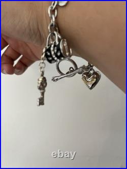 Juicy Couture Vintage Silver 5 Charm Bracelet, Y2K, VHTF, 2008, G&P Juicy, New Juicy Couture Vintage Silver 5 Charm Bracelet, Y2K, VHTF, 2008, G&P Juicy, New