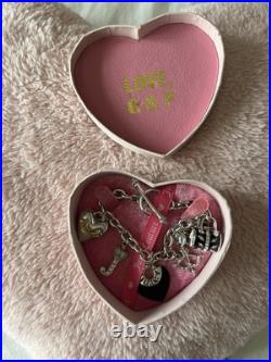 Juicy Couture Vintage Silver 5 Charm Bracelet, Y2K, VHTF, 2008, G&P Juicy, New Juicy Couture Vintage Silver 5 Charm Bracelet, Y2K, VHTF, 2008, G&P Juicy, New