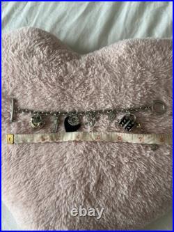 Juicy Couture Vintage Silver 5 Charm Bracelet, Y2K, VHTF, 2008, G&P Juicy, New Juicy Couture Vintage Silver 5 Charm Bracelet, Y2K, VHTF, 2008, G&P Juicy, New