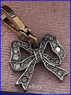 Juicy couture VINTAGE silver bow charm for bracelet necklace and box