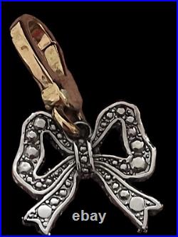 Juicy couture VINTAGE silver bow charm for bracelet necklace and box