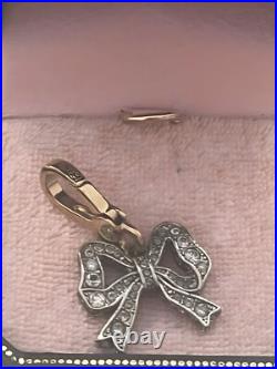 Juicy couture VINTAGE silver bow charm for bracelet necklace and box