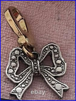 Juicy couture VINTAGE silver bow charm for bracelet necklace and box
