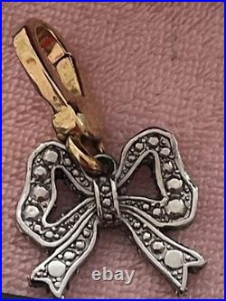 Juicy couture VINTAGE silver bow charm for bracelet necklace and box