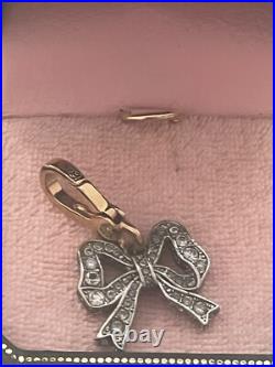 Juicy couture VINTAGE silver bow charm for bracelet necklace and box