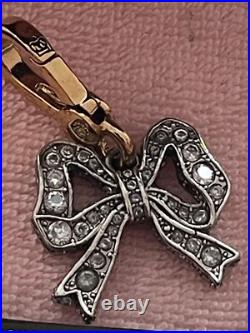 Juicy couture VINTAGE silver bow charm for bracelet necklace and box