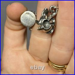 KBN Rolo Charm Bracelet Sterling Silver, 7.5, 43.4 Grams, Rose, Purse, Crown KBN Rolo Charm Bracelet Sterling Silver, 7.5, 43.4 Grams, Rose, Purse, Crown