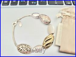 Kit Heath Beachcomber bracelet 7in 6 charms sterling silver gold wave paisley pe